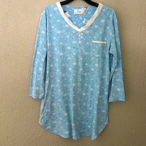Karen Neuburger Sleep Women’s Nightgown Polar Bear Snowflake Blue/White Large